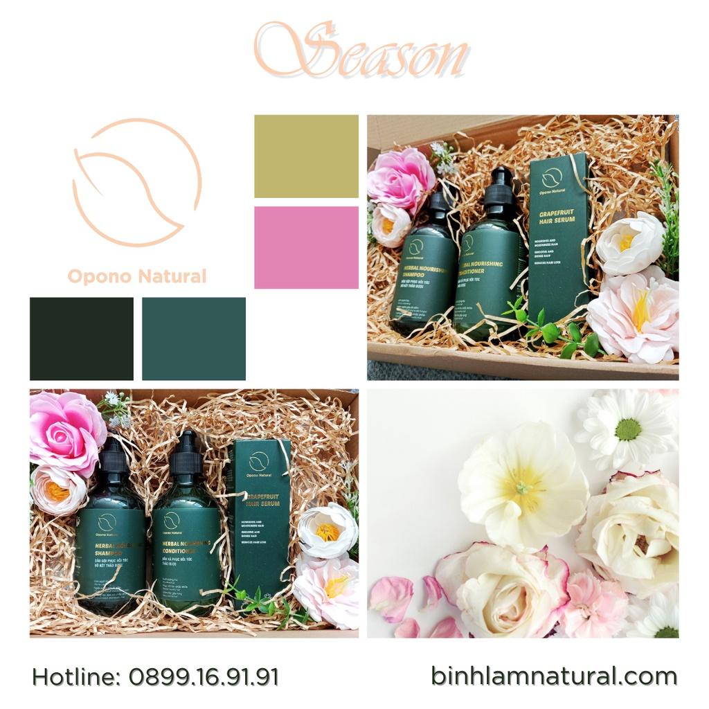 BỘ QUÀ TẶNG GỘI - XẢ - DƯỠNG PHỤC HỒI KÍCH MỌC TÓC OPONO NATURAL - SEASON