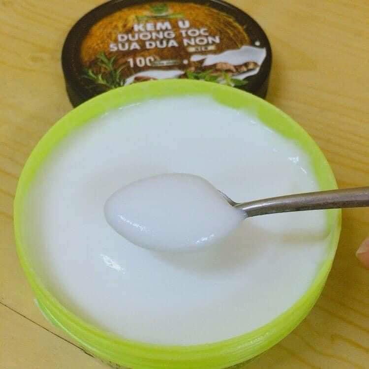 Kem ủ tóc sữa dừa non MẸ KEN - kem dưỡng tóc, mềm mượt, giảm khô, chẻ ngọn