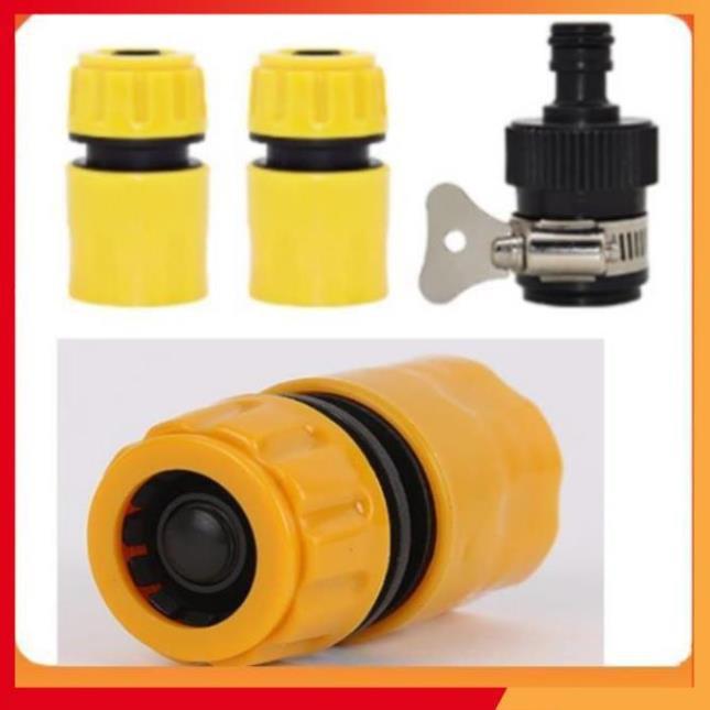 Bộ dây vòi xịt nước rửa xe, tưới cây . tăng áp 3 lần, loại 20m 206319 cút sập,nối nhựa đen+ tặng mở chai