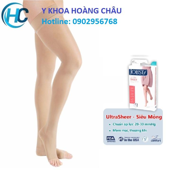 Vớ y khoa đùi hỗ trợ suy giãn tĩnh mạch JOBST Ultrasheer 20-30mmHg-Dòng cao cấp-siêu mỏng (Vớ Mỹ)