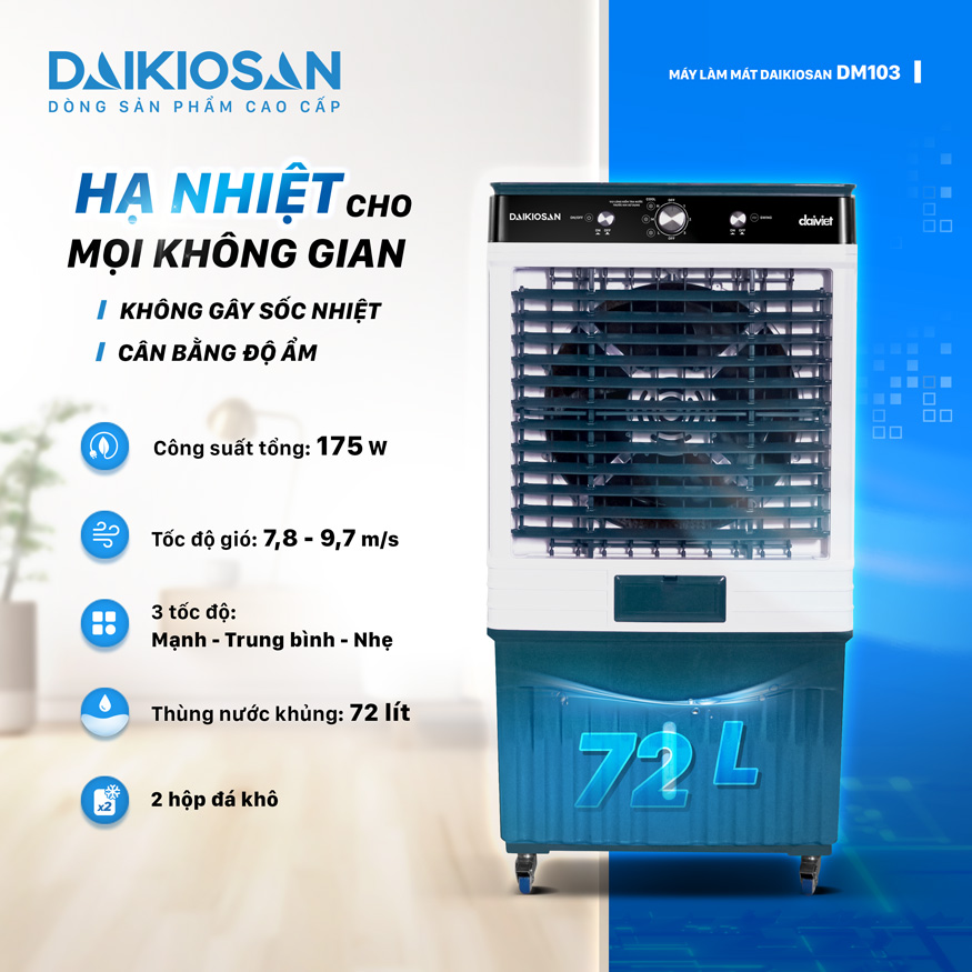 Quạt điều hòa dân dụng Daikiosan DM103 - Hàng chính hãng