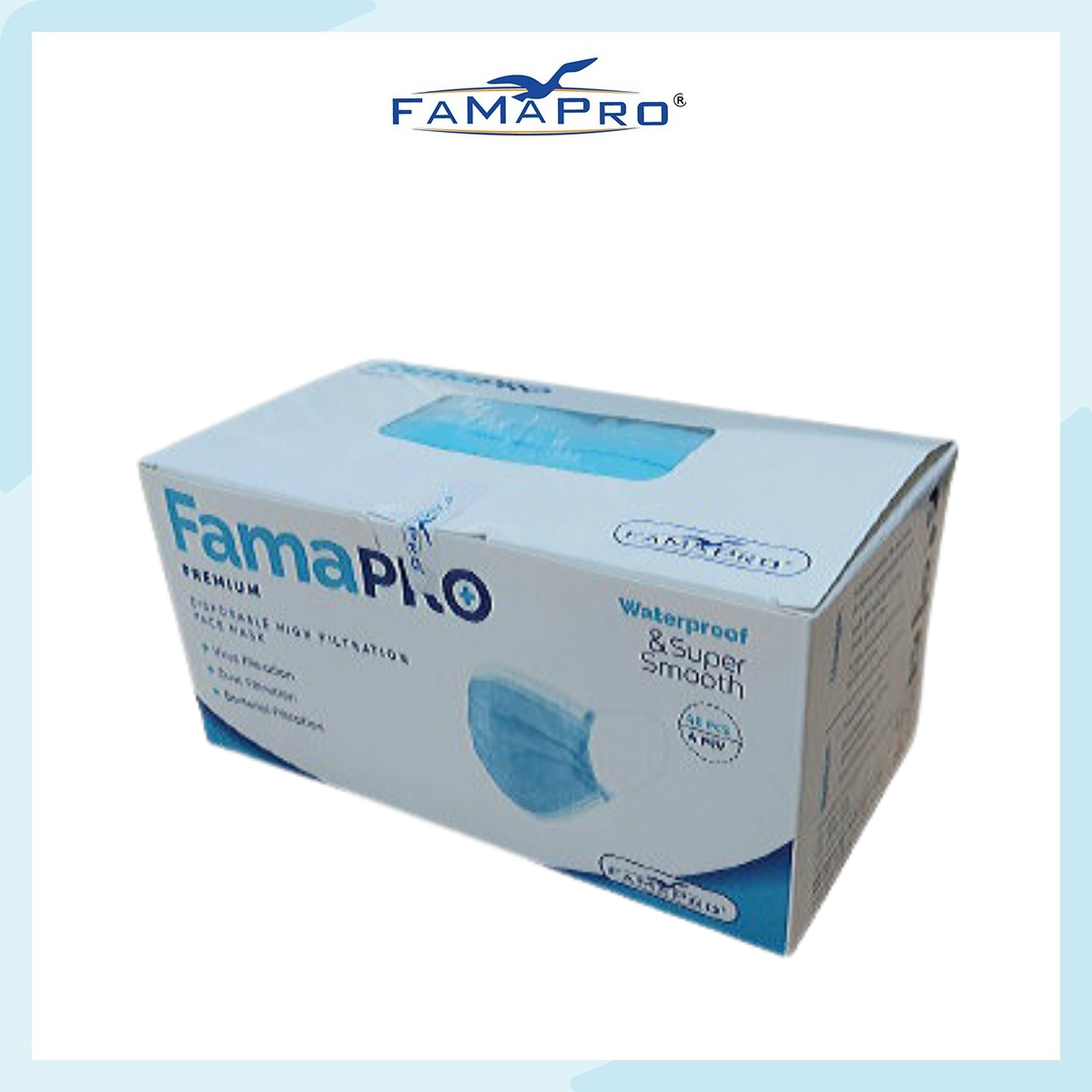 [FAMAPRO - PREMIUM] Khẩu trang y tế cao cấp 4 lớp kháng khuẩn Famapro Premium (40 cái/ hộp)