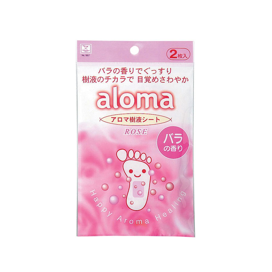 Set 2 miếng Dán Thư Giãn Bàn Chân Aloma Hương Hoa Hồng - Nội Địa Nhật Bản