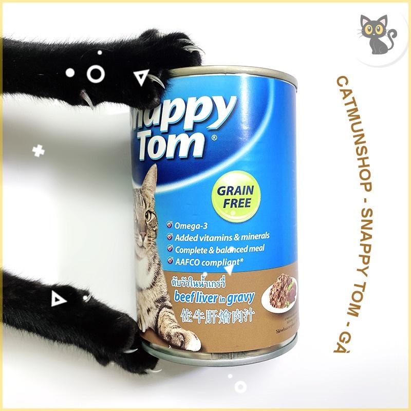 Pate Snappy Tom cho mèo trên 3 tháng tuổi lon 400gr