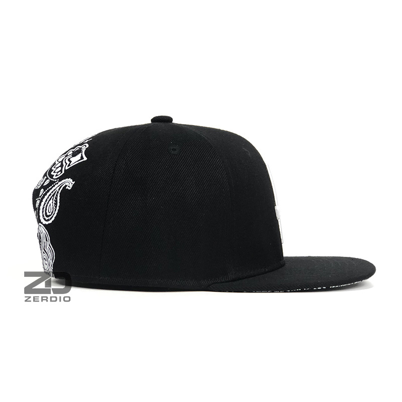 Mũ lưỡi trai hiphop, nón snapback nam nữ SN89 màu đen vải kaki cao cấp