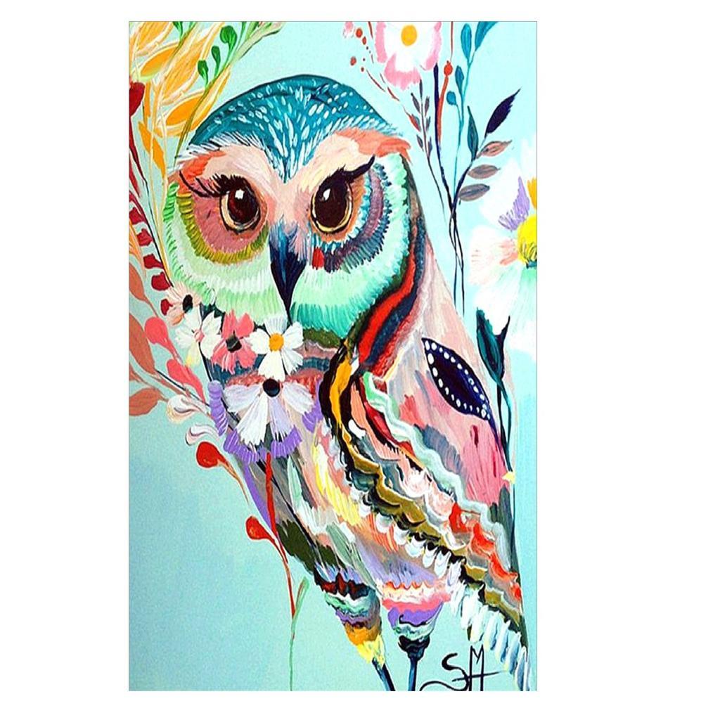 Owl DIY 5D Diamond Painting Embroidery Cross Craft Stitch Home Decoration Arts Crafts 20x30cm