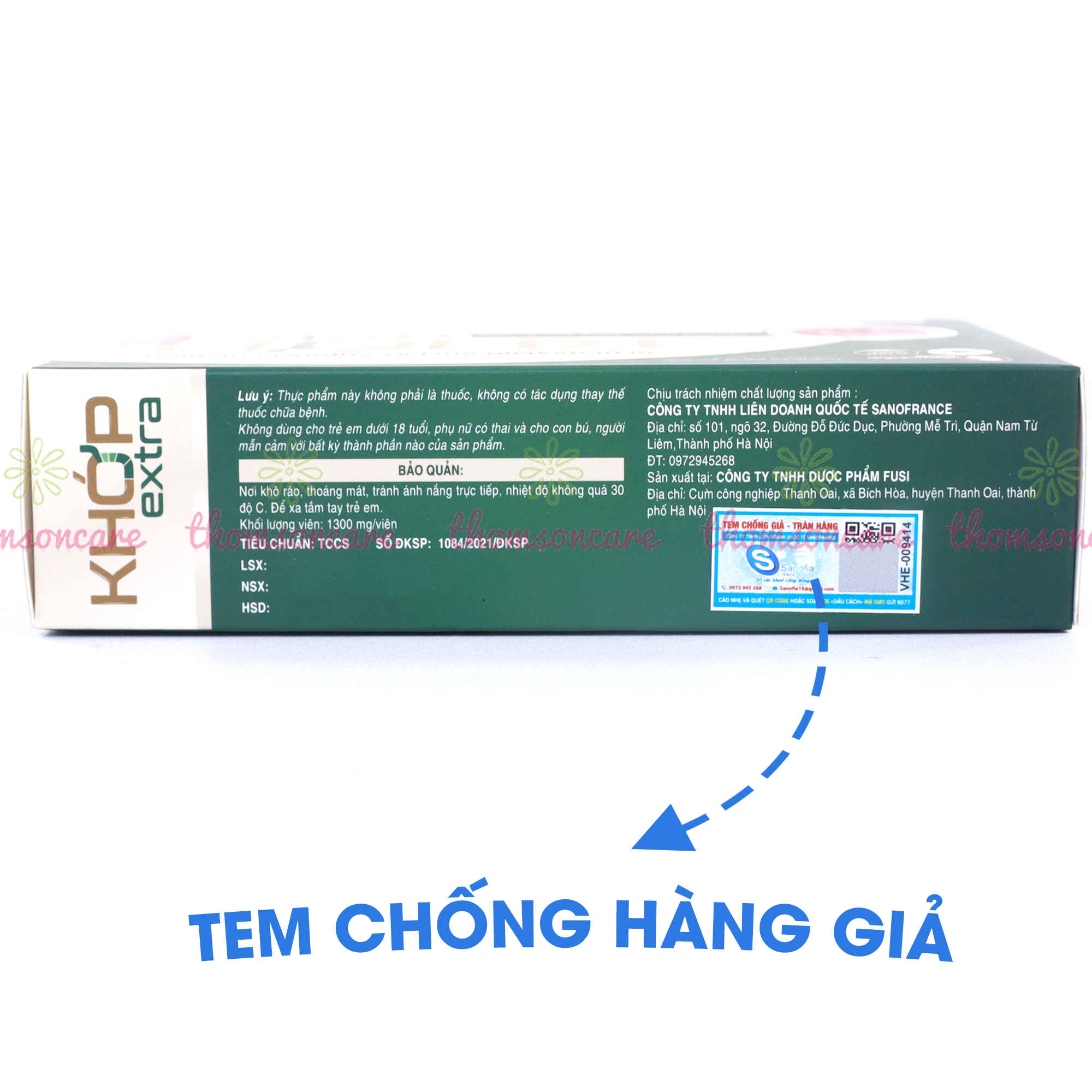 Viên Khớp Extra Hộp 30 viên - Bổ sung chất nhầy, giảm đau xương khớp, thoái hóa khớp từ thảo dược - Thomsoncare