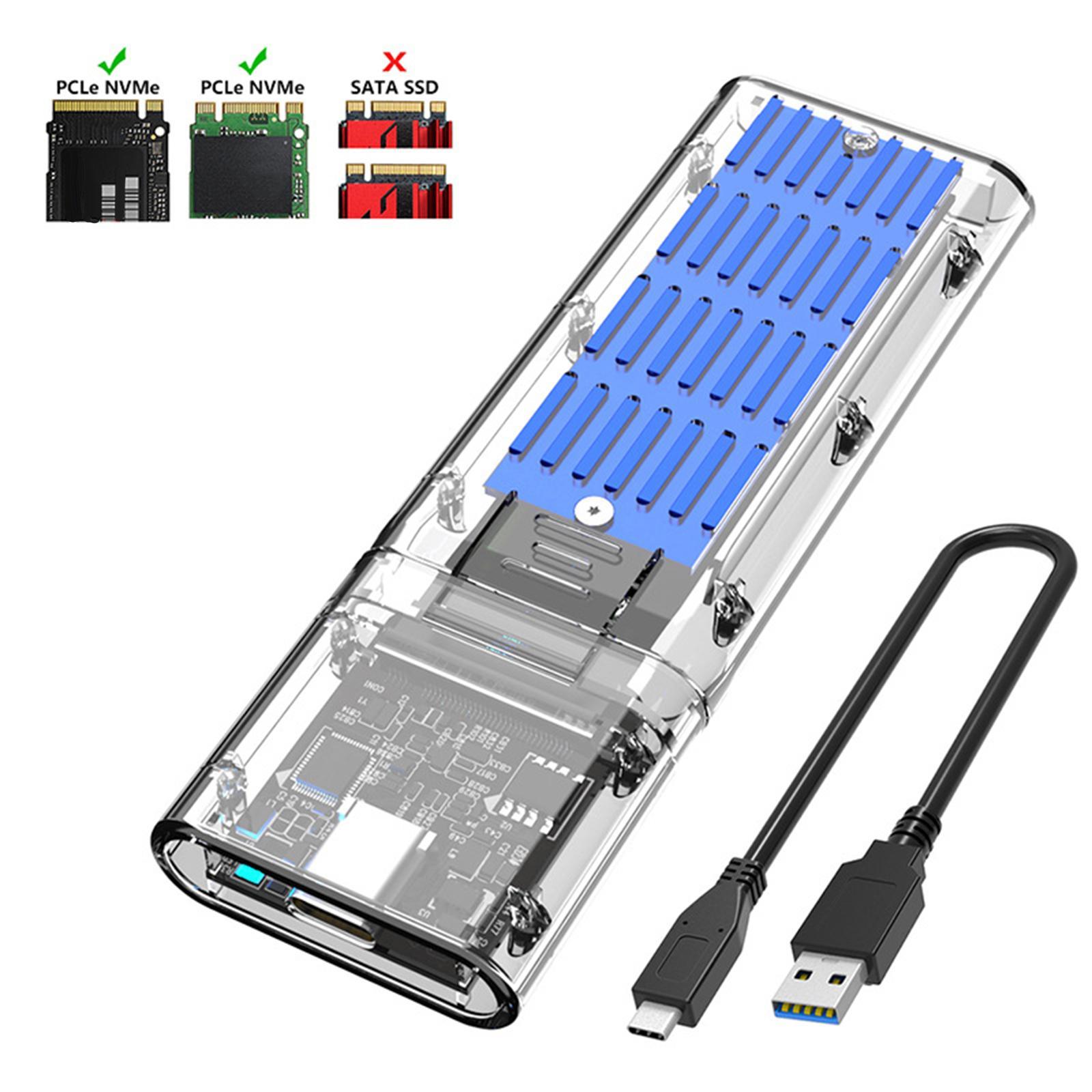 M.2 to USB 3.0 SSD Adapter Enclosure Box Converter HDD Box SSD Case Reader Gold