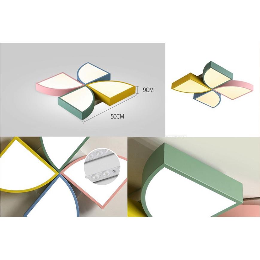 Đèn trần - đèn ốp trần - đèn LED chiếu sáng mâm 4 cánh 4 màu MY COLOR thời thượng thích mắt nhất kèm chỉ đạo không chạm