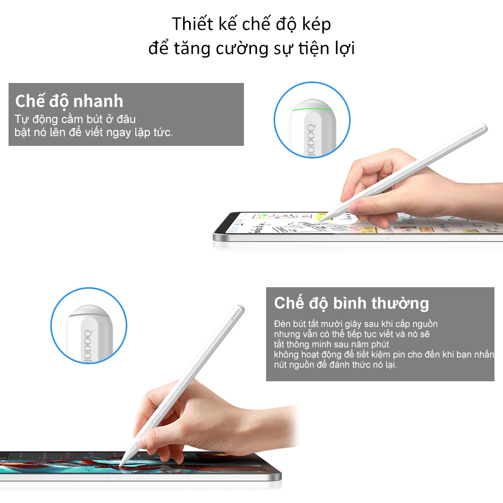 CD3282 - Bút cảm ứng GOOJODOQ GD13 Pro Mới Sạc Không Dây thông minh cho Ipad Air 4 Air 5 Pro 11 12.9 mini6 Gen 10th 9th