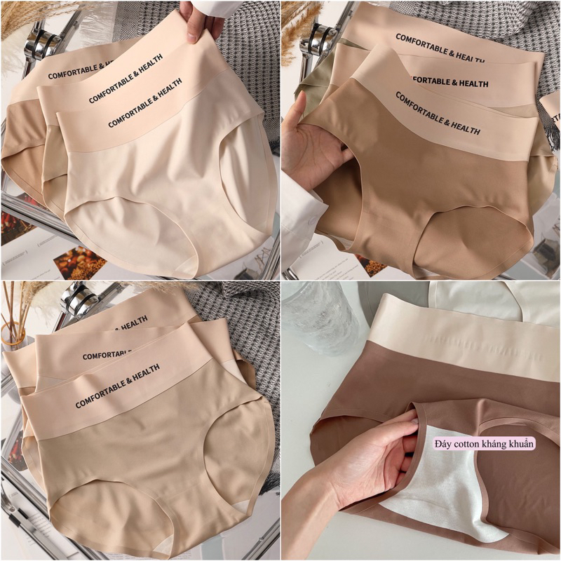 Combo 5 Chiếc Quần Lót Nữ, Quần Lót Nữ Cạp Cao Comfortalbe&Health, Quần Chip Nữ Cao Cấp Cho Vòng Eo Thon Gọn, Chất Su Lụa Siêu Mát