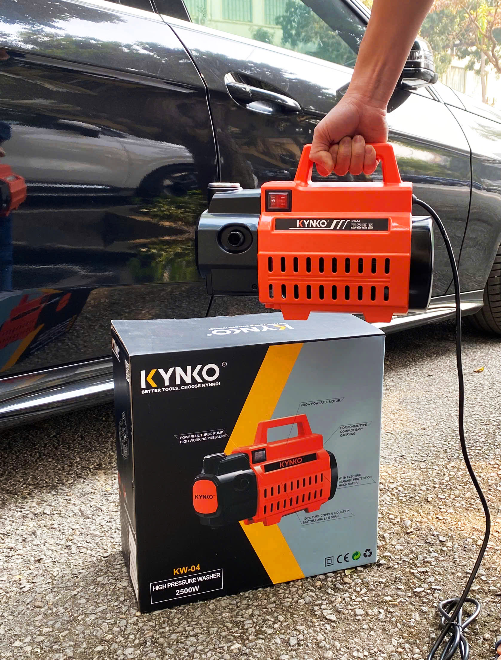 Máy rửa xe áp lực cao nhập khẩu chính hãng Kynko KW04 siêu bền