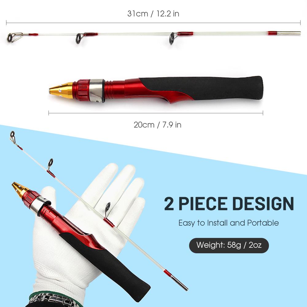 Fishing Rod Combo Spinning Fishing Soft Handle Ice Winter Fishing Rod Carbon Fiber Mini Fishing Rod Tackle Metal Handle