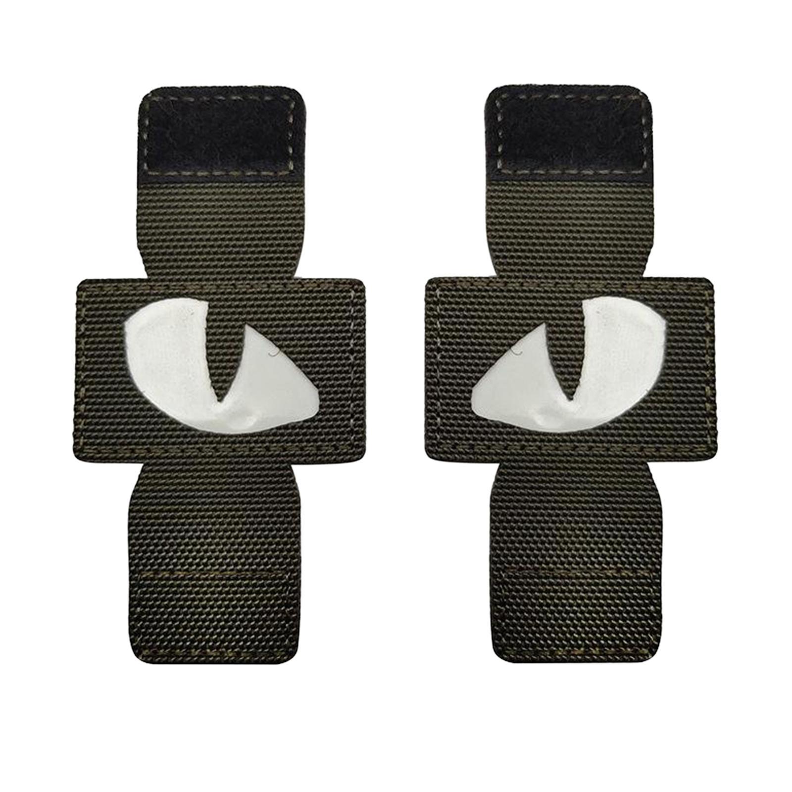 3 Pair Glow in The Dark Eyes Patch, Tactical Appliques Badges Green