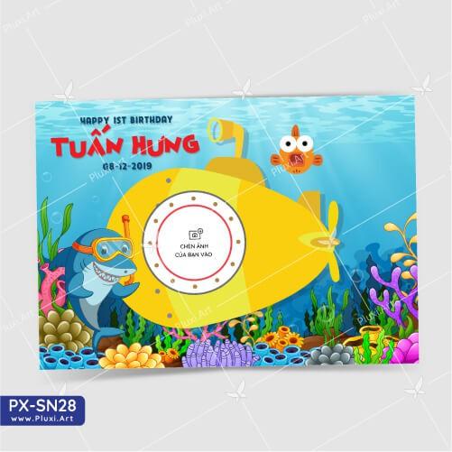 Thiệp thôi nôi – sinh nhật theo yêu cầu Pluxi (PX_SN27)