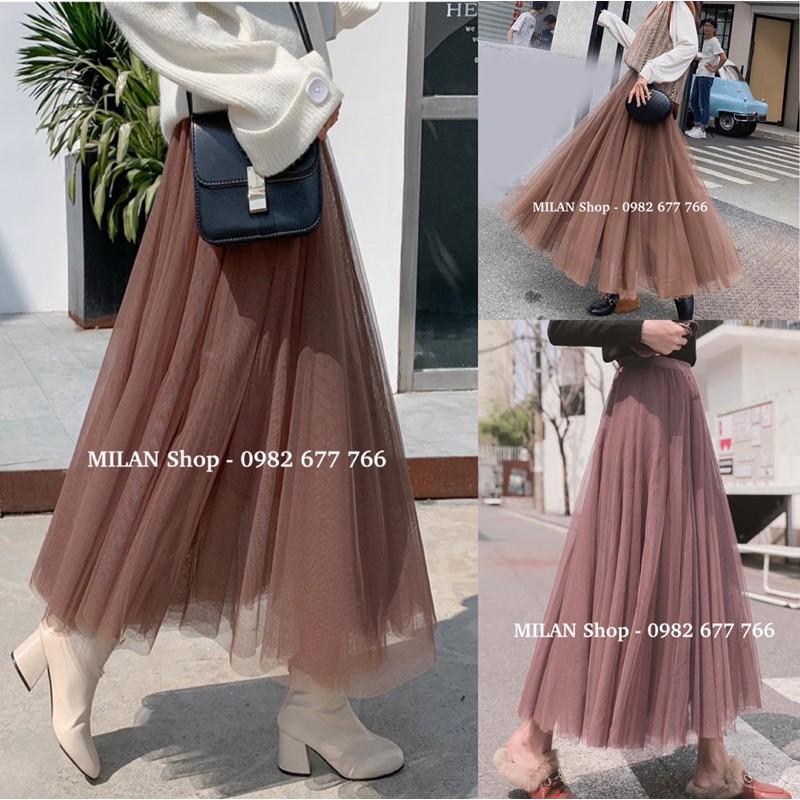 Chân váy công chúa dáng xoè dài 10 mảnh new