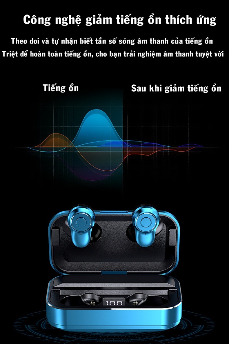 Tai nghe Bluetooth chuẩn 5.0 - chất âm 6D hoàn hảo