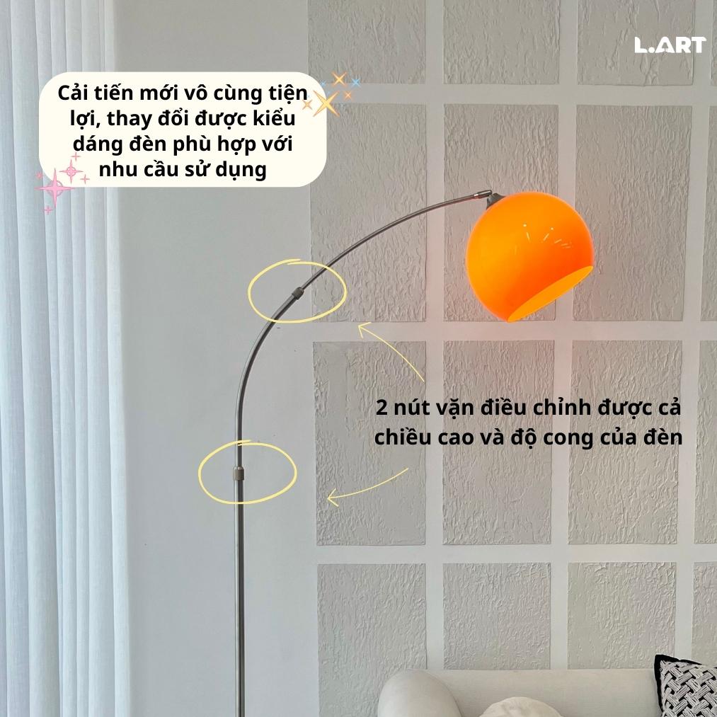 Đèn cây đứng phòng khách, phòng làm việc góc đọc sách hiện đại dáng bow cong DCLA012
