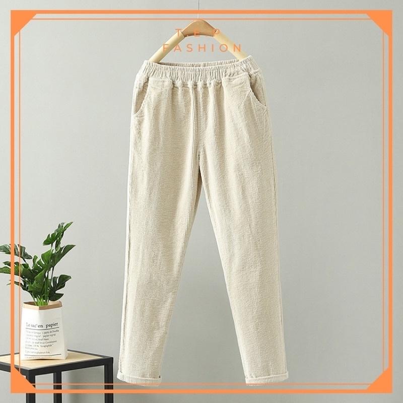 Quần Nhung Baggy Cạp Chun Kiểu dáng Hàn Quốc cho Nữ m098 Tep Fashion BAGGY-NHUNG02