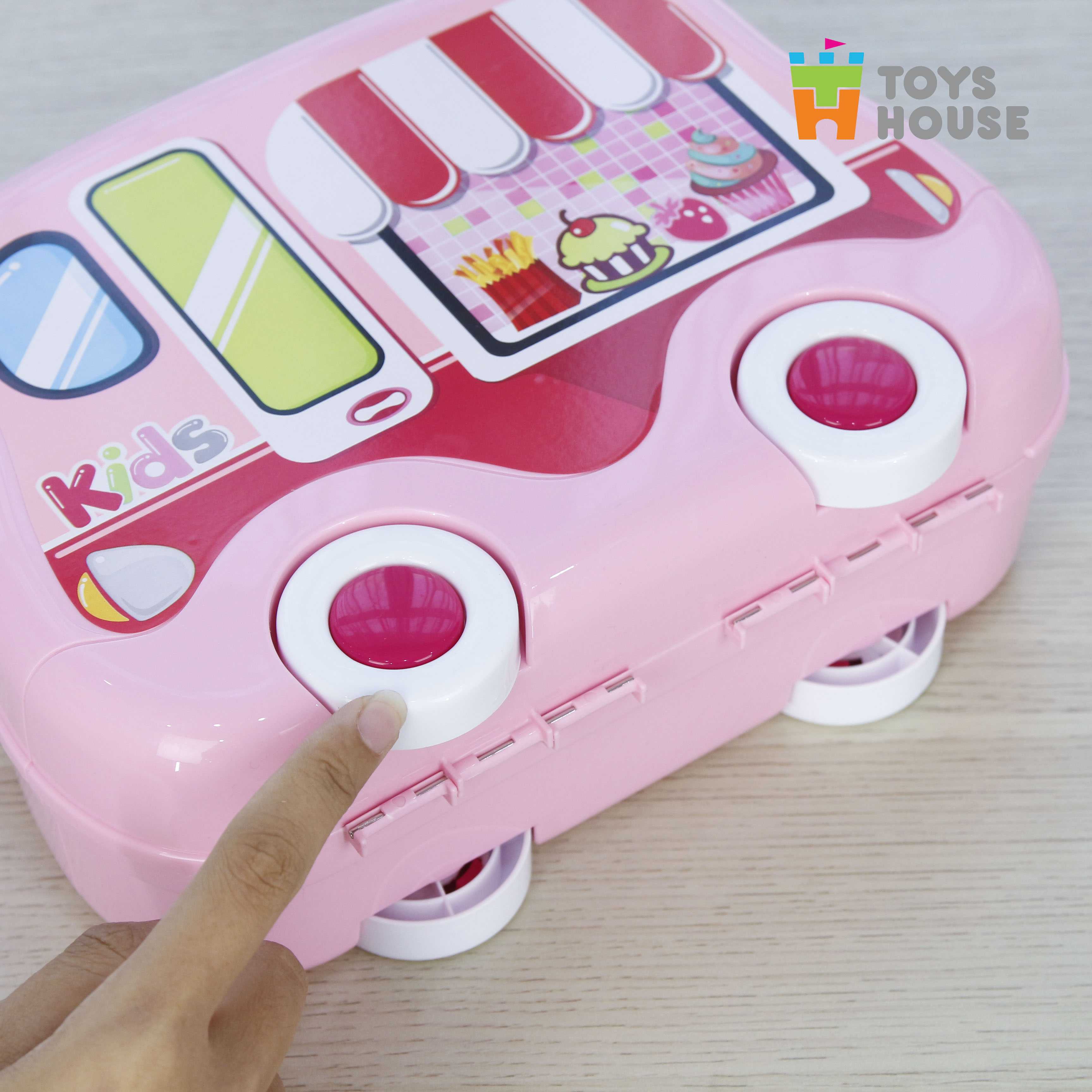 Hộp Bếp Nấu Ăn Hình Ô Tô Toys House 008-915 Màu Hồng