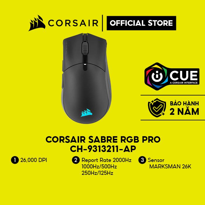 Chuột không dây Corsair Sabre RGB Pro CH-9313211-AP Hàng chính hãng