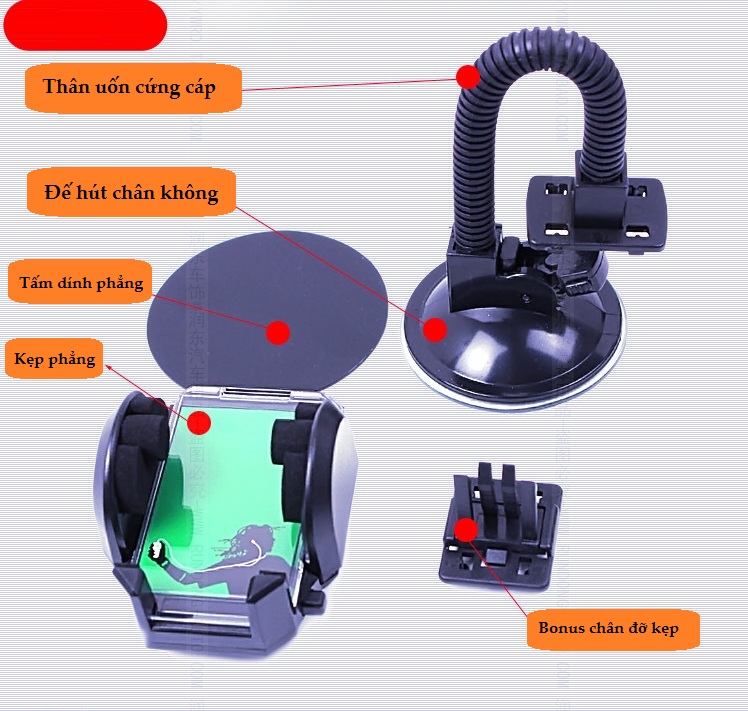 Giá đỡ điện thoại trên ô tô Ver3