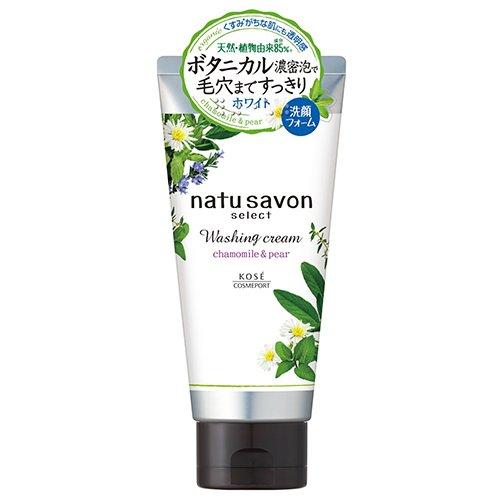 Sữa Rửa Mặt Tạo Bọt Softymo Kosé Nhật Bản Natu Savon Hương Hoa Cúc Và Lê 130G