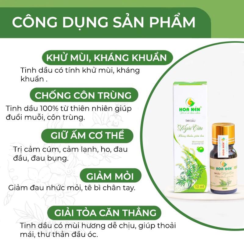 Tinh Dầu Ngải Cứu nguyên chất Hoa Nén- Kháng khuẩn, trợ hô hấp