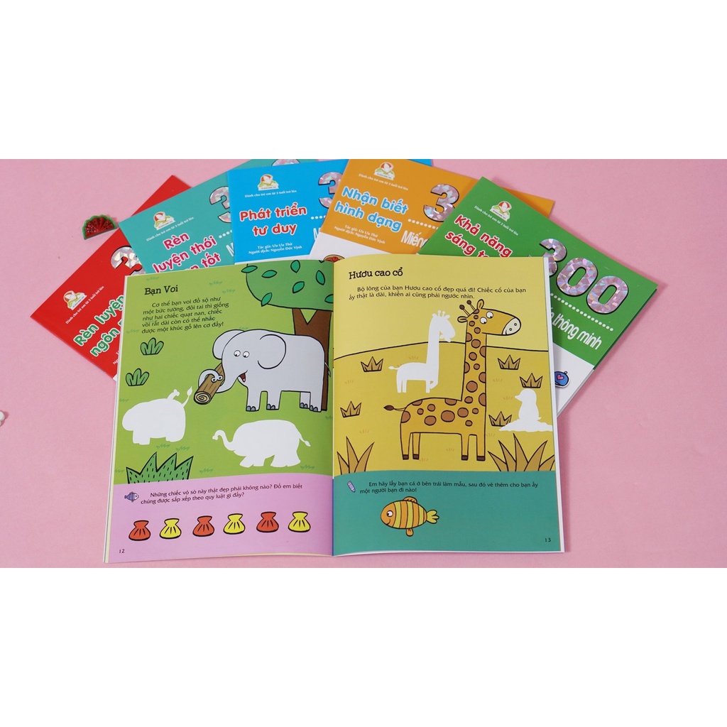 Combo : Sách - 300 Miếng Bóc Dán Thông Minh