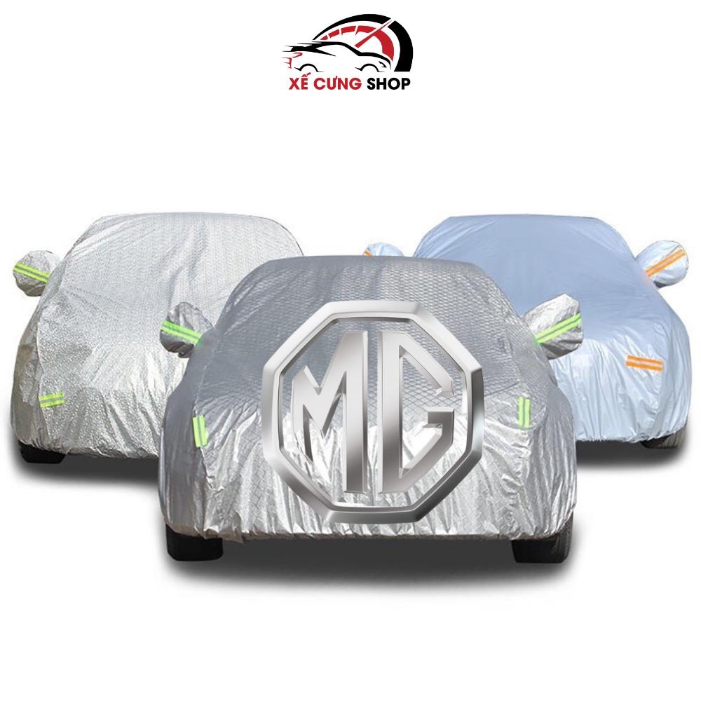 Bạt phủ xe ô tô MG HS, MG ZS,MG5 - Bạt phủ ô tô 3 lớp chống xước có khóa kéo cánh cửa