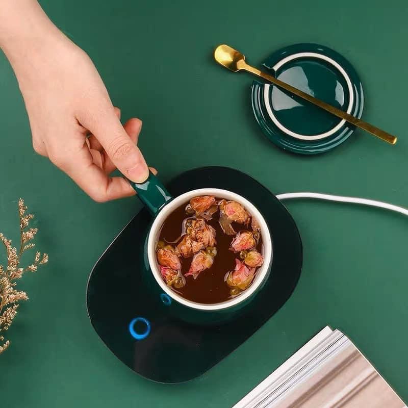 Bộ đế cốc hâm nóng cafe sữa trà đồ uống đa năng 55 Độ giữ nhiệt 24h