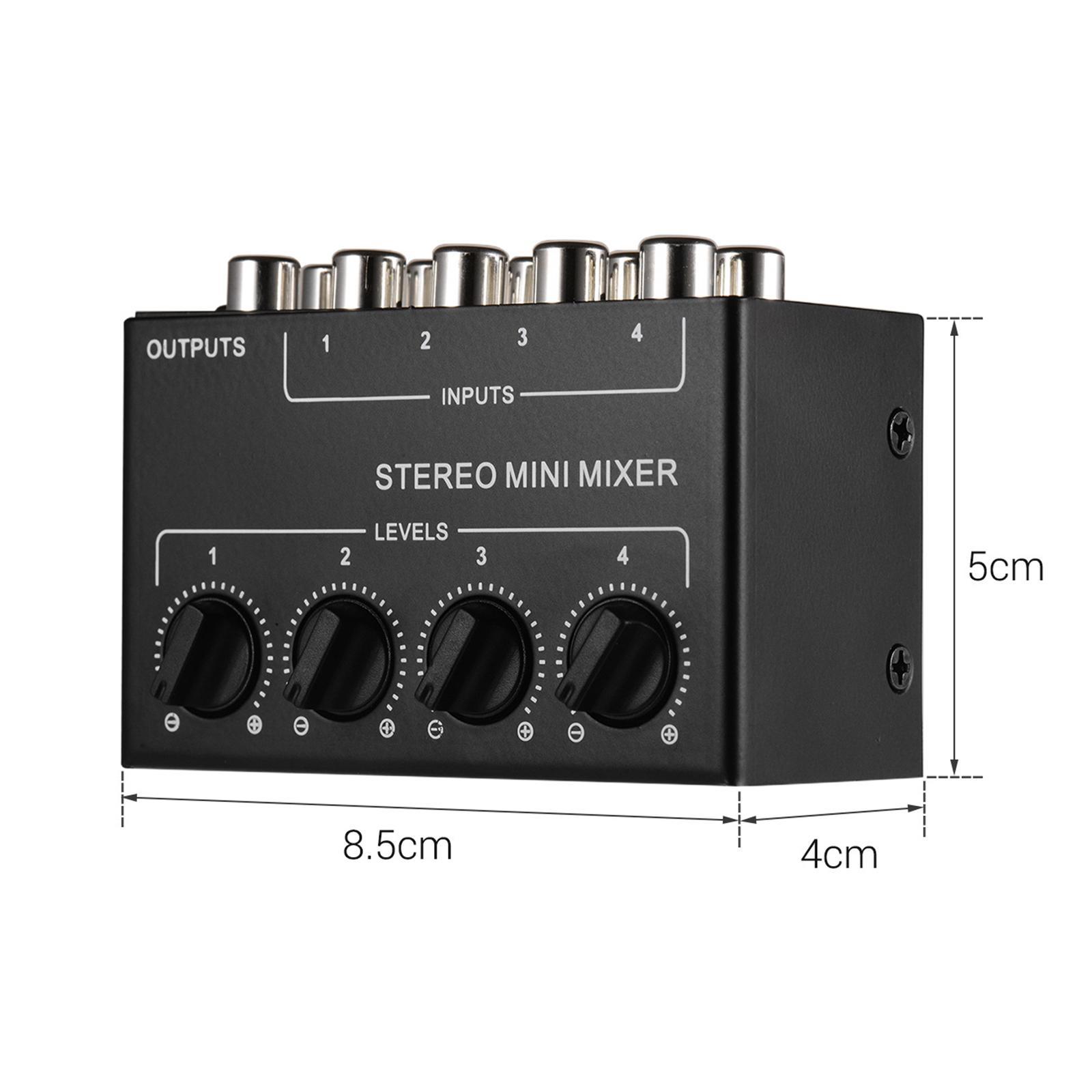 Mini Audio Mixer Portable Passive Mixer for Live and Studio CD Player Tablet