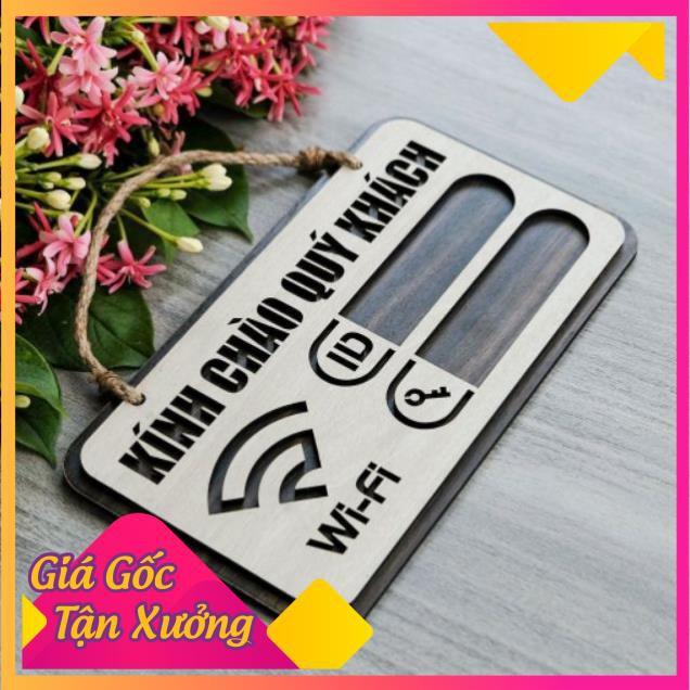 Bảng Gỗ Trang Trí Decor - Mẫu Wifi, Password - Bảng Gỗ Woody