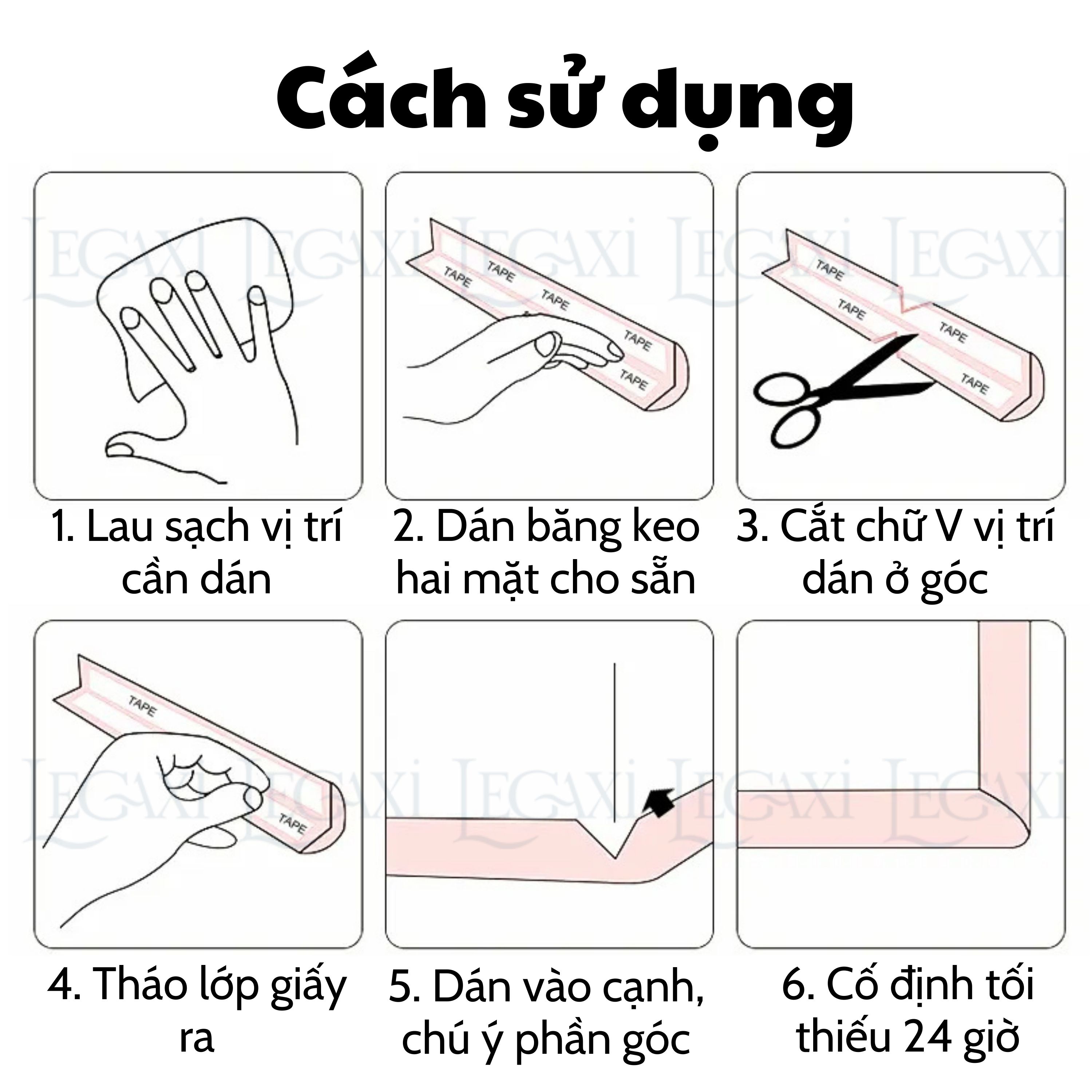 Cuộn Xốp Dài 2 Mét Bọc Cạnh Bàn Chữ U-W-V, Miếng Dán Bịt Góc Tường Chống Va Chạm An Toàn Cho Bé Legaxi