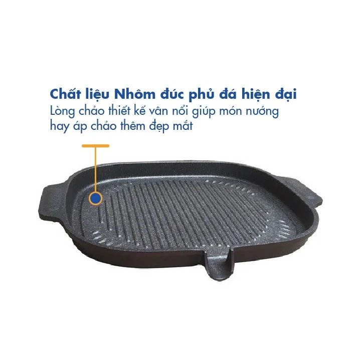 Chảo Nướng Bếp từ chống dính Cao cấp từ KoreaKing Hàn Quốc [KGP-32MHI] - Bền, đẹp an toàn, sử dụng được các loại bếp