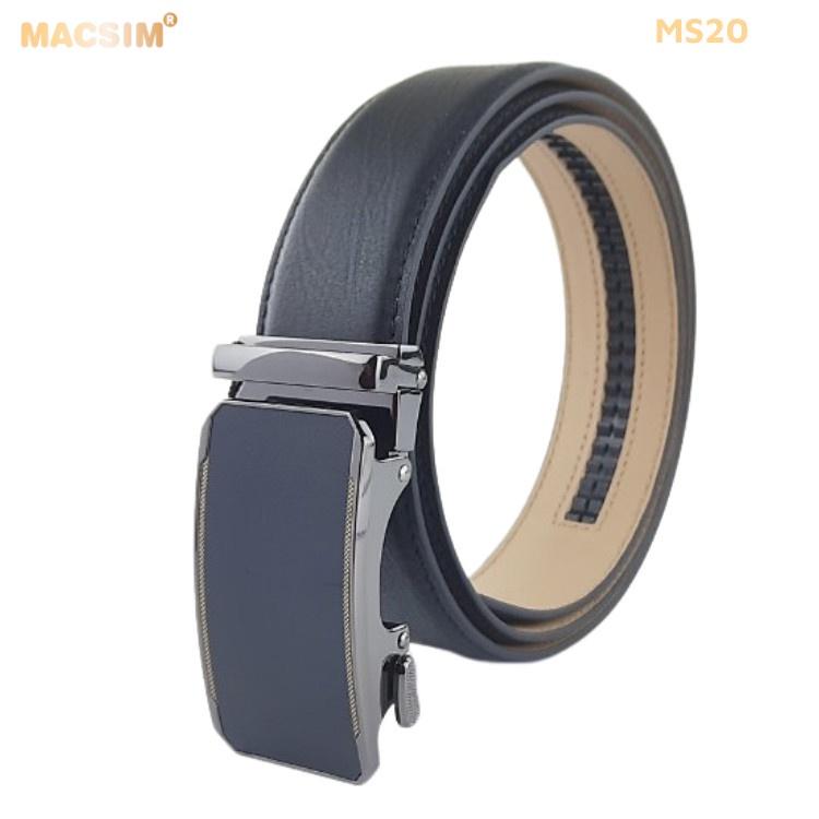 Thắt lưng nam -Dây nịt nam da thật cao cấp nhãn hiệu Macsim MS20