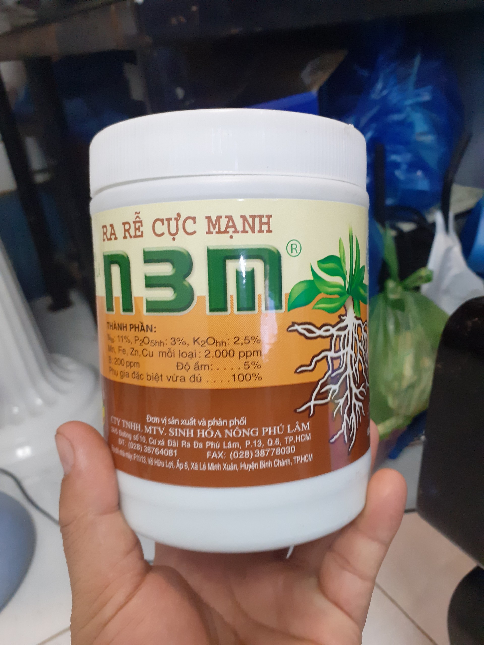 Hũ 500gr N3M ra rễ cực mạnh phân bón lá NPK