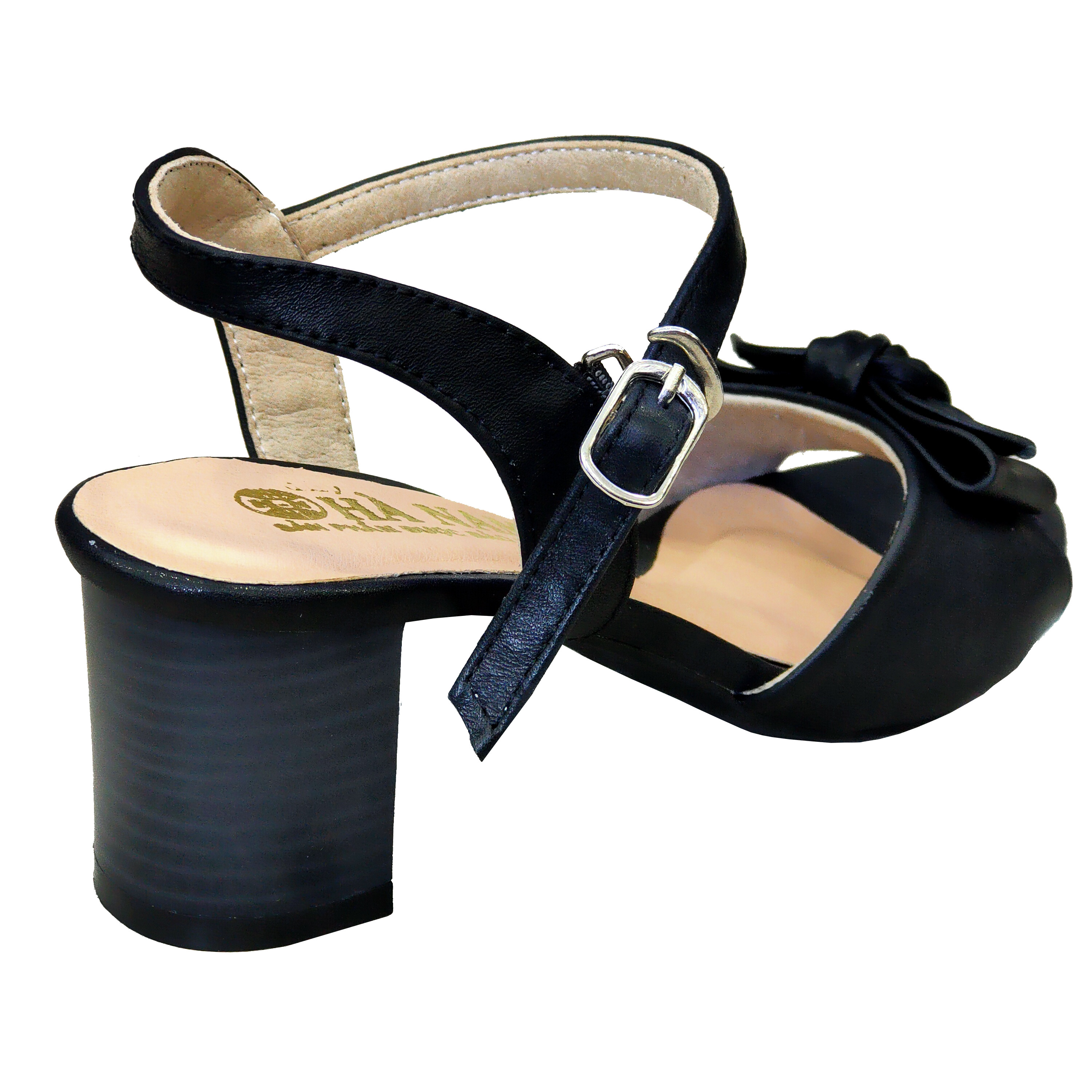 Giày sandal nữ HÀ NAM cao gót da bò thật 7cm DNU2056