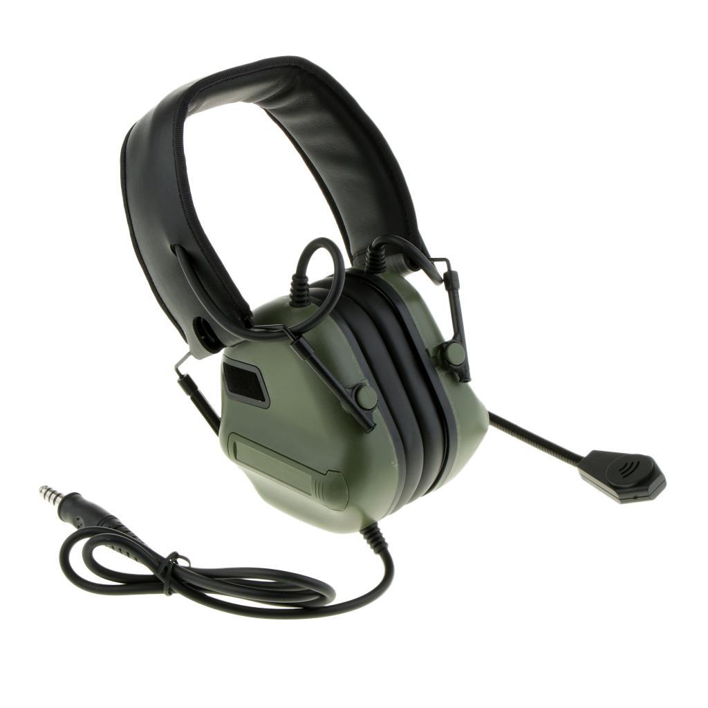 Headset Hunting Communication Headphone No Noise Reduction Green