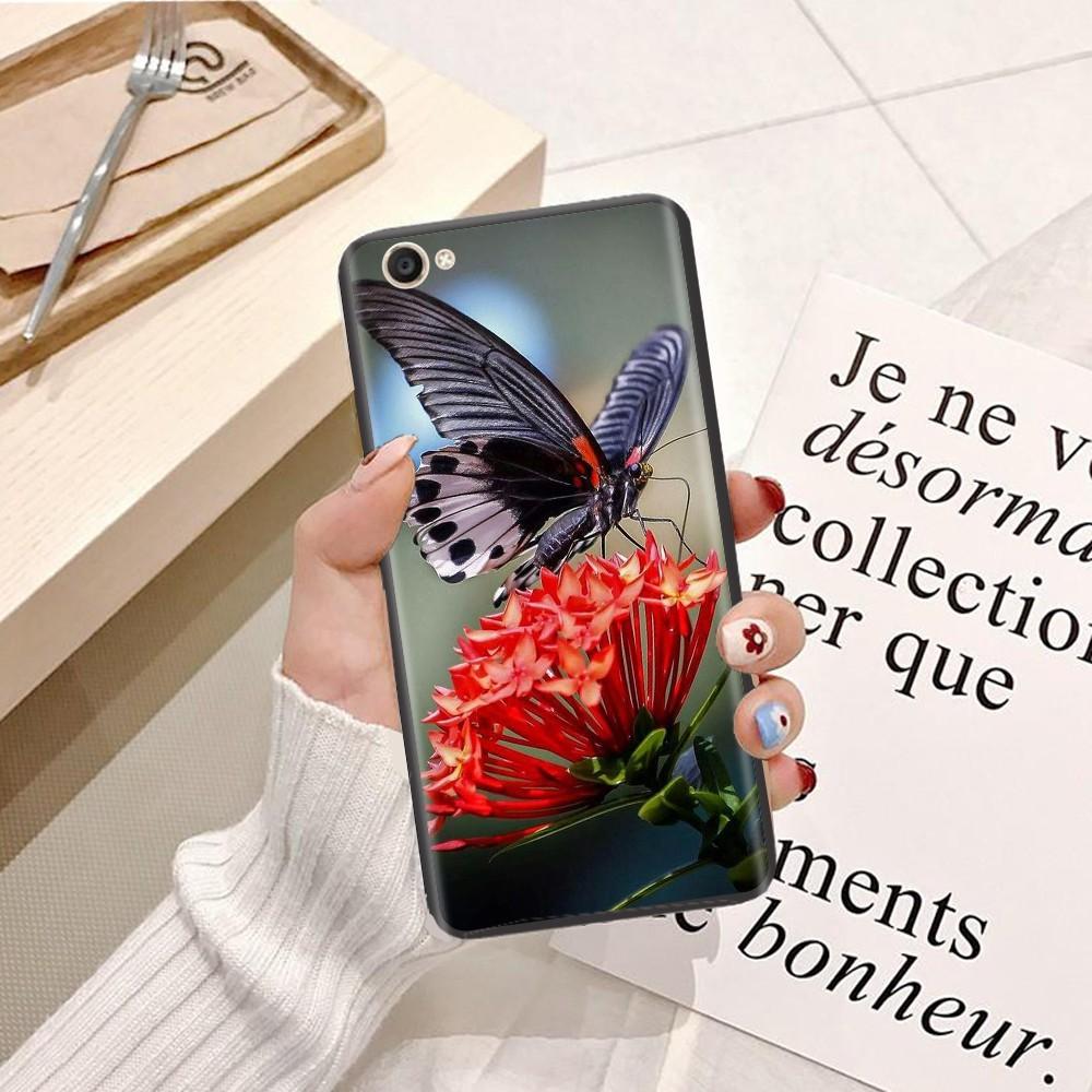 Ốp lưng dành cho ViVo Y51 Viền dẻo TPU hình Cánh Bướm Xanh