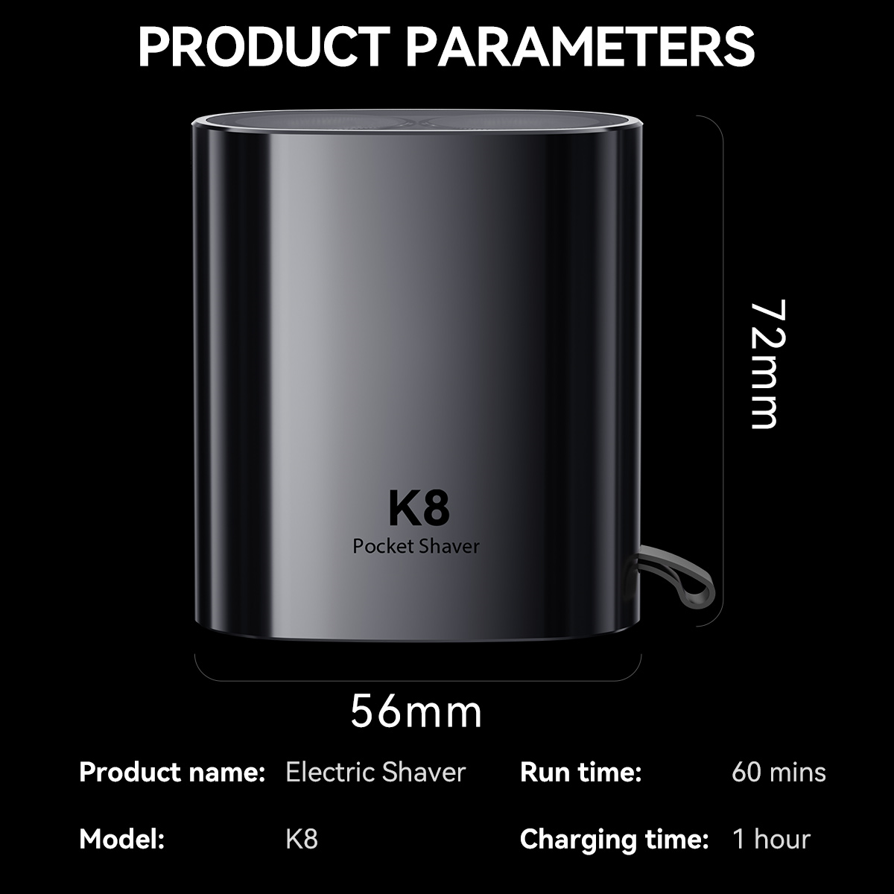 Máy cạo râu mini ENCHEN K8 pin sạc di động, trợ thủ cho vẻ ngoài lịch lãm