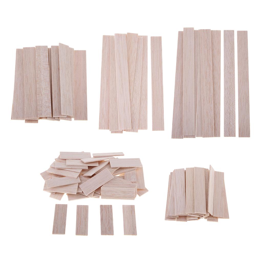 80pcs Natural Wood Slices Unfinished Wooden Sticks Kids Craft DIY Ornament
