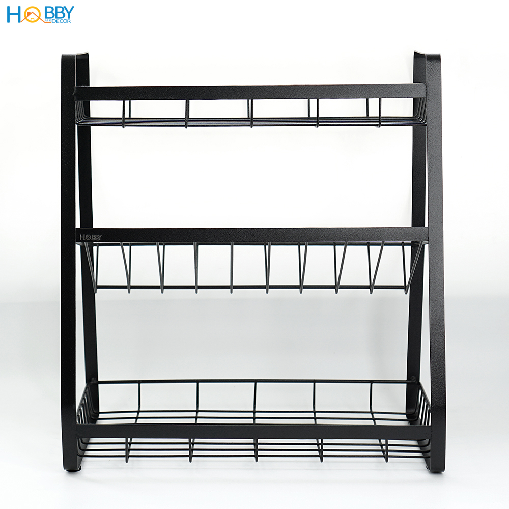 Kệ đựng gia vị 3 tầng nhà bếp HOBBY Home Decor K3TD sơn tĩnh điện cao cấp