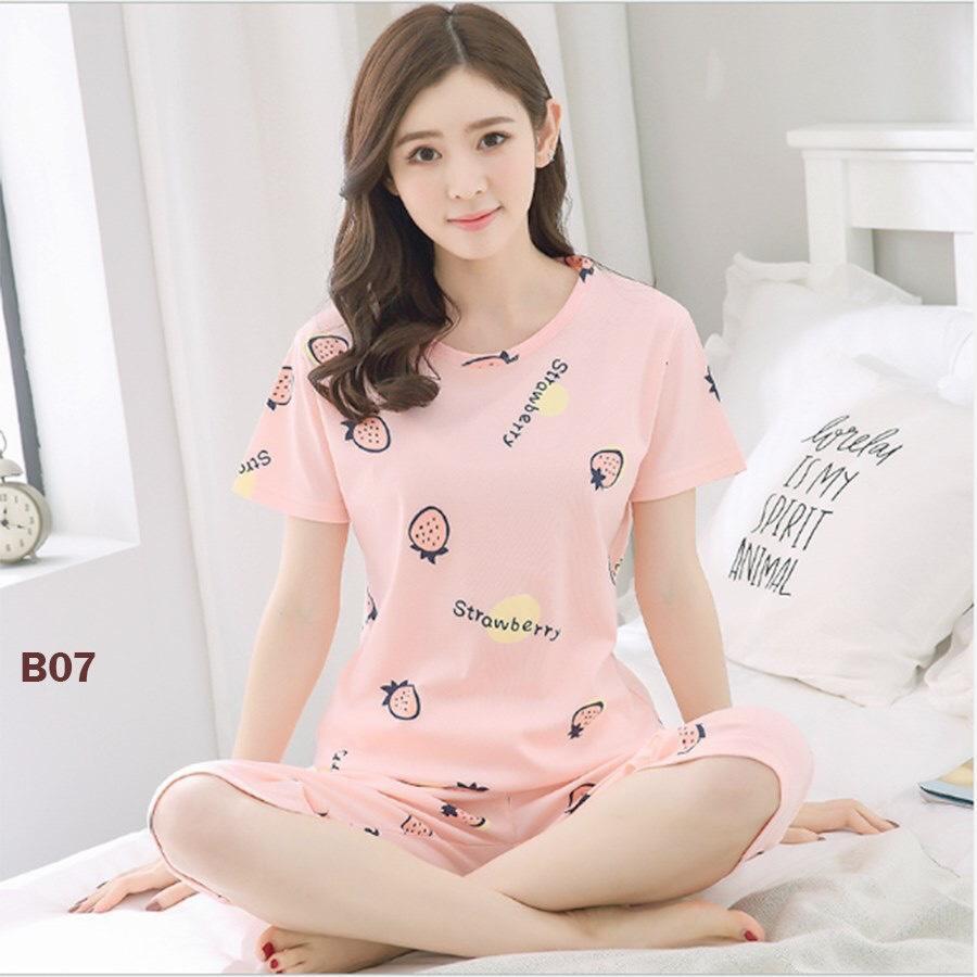 Đồ bộ ngủ nữ, thun Cotton 100% cực mát, đủ size, 42-70kg