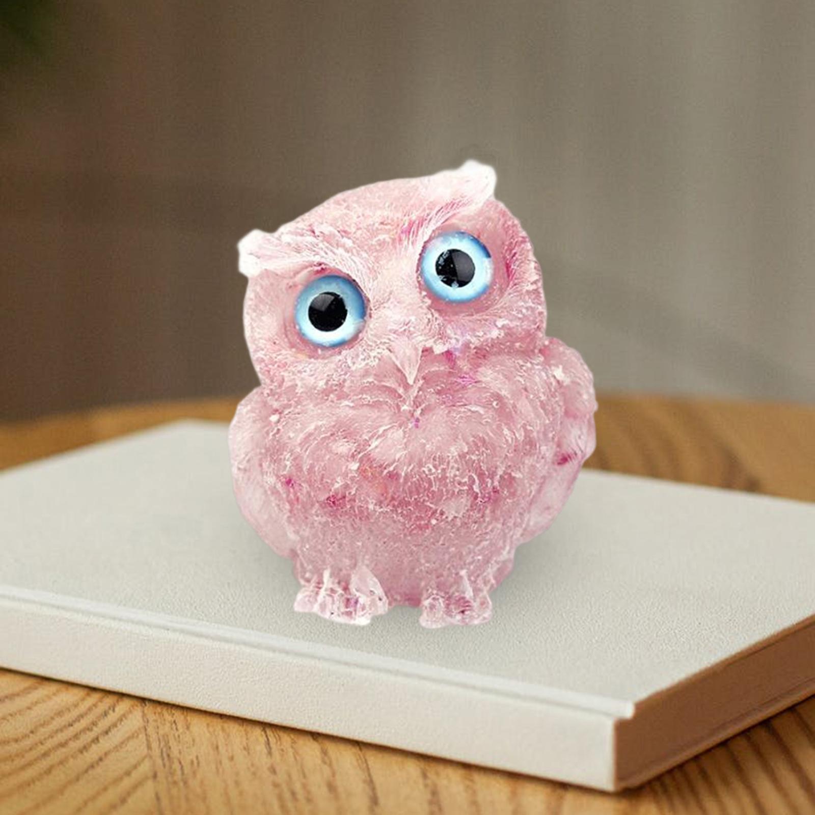 Crystal Owl Decoration Owl Statue for Office Decor Housewarming Gift