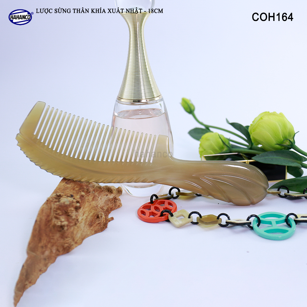 Lược chuôi khía đẹp hoàn hảo vừa tay️ COH164 - Lược sừng xuất khẩu Nhật Bản - Chăm sóc tóc