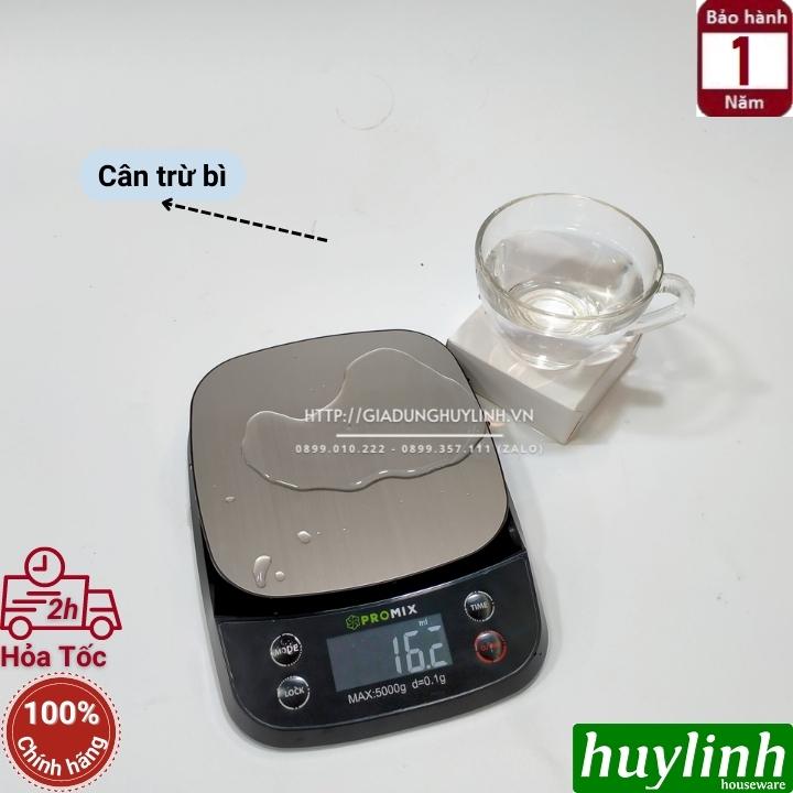 Cân điện tử nhà bếp Promix CDTP-06 - Chống nước - tối đa 5000g - 4 đơn vị cân - Đồng hồ đếm ngược