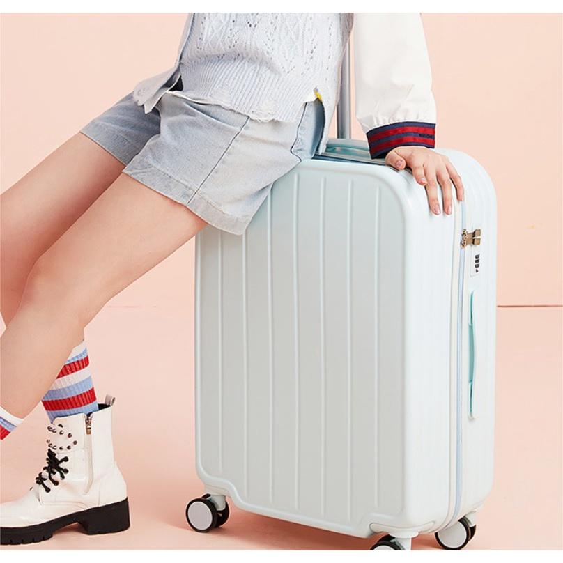 Vali kéo du lịch thời trang Hàn Quốc AS102 nhựa dẻo ABS, Chống va đập, khóa số an toàn