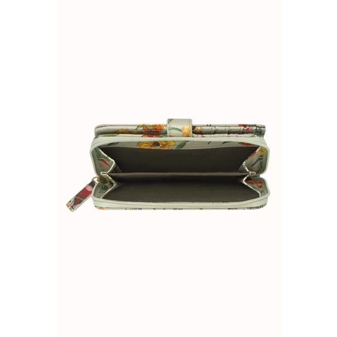 Cath Kidston - Ví cầm tay nữ/Folded Zip Wallet - Summer Birds - Green -1049312