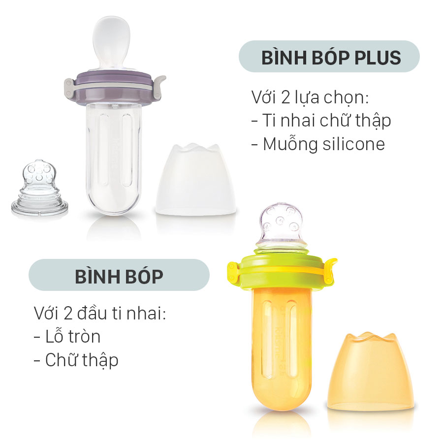 Bình Bóp Chống Hóc Food Squeezer Plus Kidsme Cho Bé Từ 4 Tháng Tuổi Màu Xám Từ Anh Quốc - Ăn Dặm Chủ Động Cho Trẻ Nhỏ